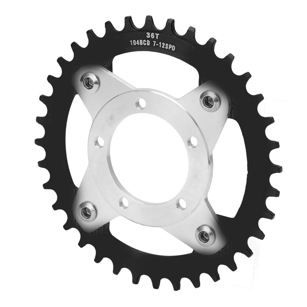 Motor Bike Gear Adapter Mid Drive Chainring Spider Chain Conversion Kit for Bafang BBS01 BBS02 36T 104BCD Motor Black