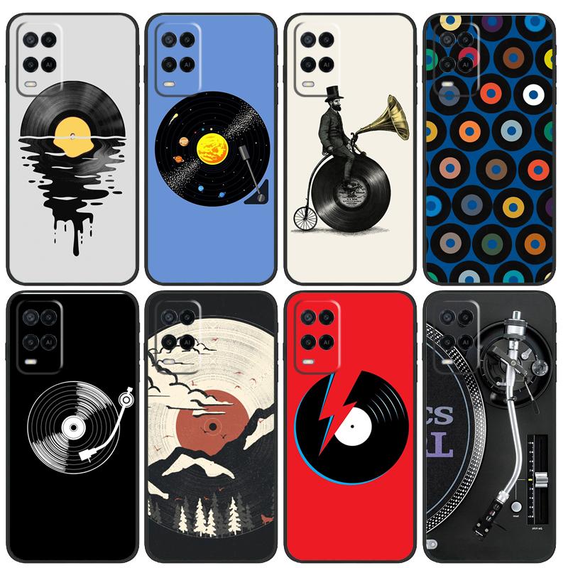 Vinyl Record Retro Case For OPPO A96 A76 A16 A98 A78 A58 A18 A15 A17 A77 A5 A9 A74 A94 A52 A72 A53S A54S A57S