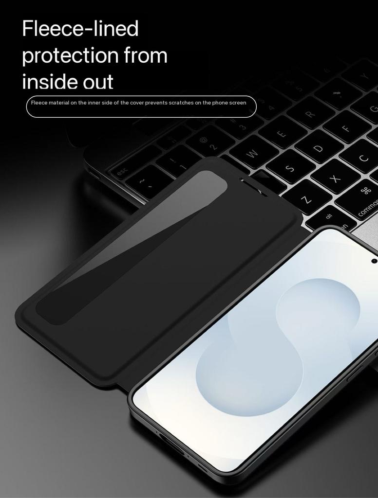 Smart Leather Case for Samsung Galaxy S26 S25 S24 S23 S22 Ultra A57 A56 A55 Window View Touch Display Flip Shell Fundas