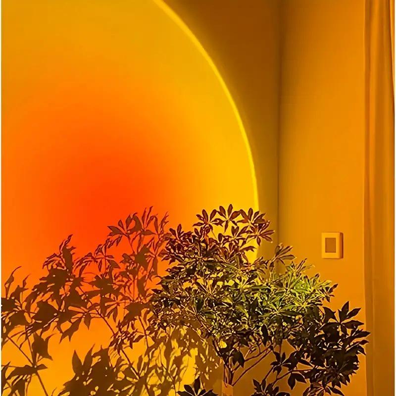 Rotating USB Sunset Projector - Decorative Holiday and Rainbow Light