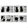 4 Pieces Halloween Window Stickers, Clings, Waterproof Black Cat Decoration