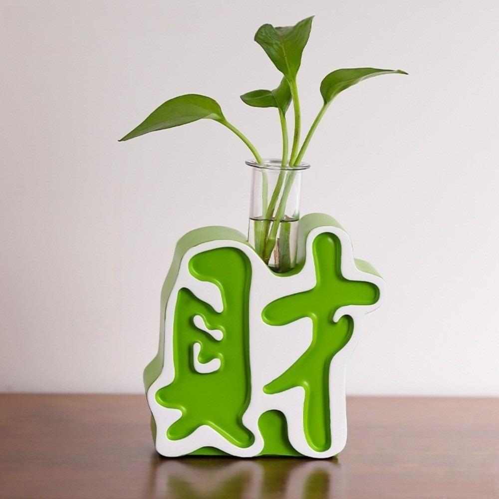 Organic Resin Hydroponic Plant Container Make a Fortune Aromatherapy Ornament  Office Green Cai