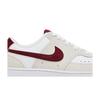 Nike Damen Court Vision Low 'Valentinstag 2024' (Damengrößen) Weiße / Adobe / Drachenrot / Teamrot Skateboard-Schuhe FQ7628 100
