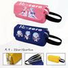 Anime Pencil Case Large Capacity Double Zipper Canvas Organizer Students