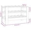 Wine Rack 61.5 X 30 X 42 Cm Solid Pine Wood