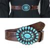 Girl Belt Cowgirl Embossed Waist Belt Rock and Roll Retro for Jeans Dress