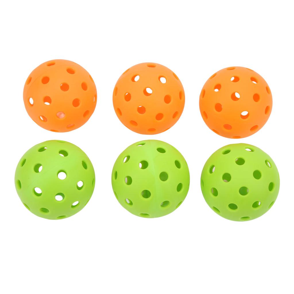 6 Stück Outdoor Pickleball Bälle Sporttraining Pickleballs 40 Löcher Pickleball Ball Set für Outdoor