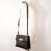 Salvatore Ferragamo Gancini Shoulder Bag Black Calfskin Women Used