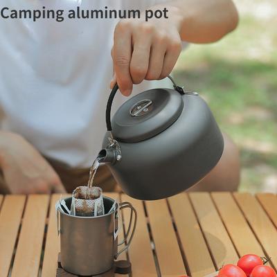 Outdoor Camping Kettle 1.4L Home Tea Making Kettle Camping Large Kettle 0.8L Portable Camping Aluminum Kettle