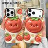 Phone case: 2D flat design suitable for iPhone 18 17 16 15 14 13 Pro protective case, little tomato, perfect Christmas and Halloween holiday gift