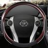 Koolstofvezel + Leer Auto Stuurwielhoes Voor Toyota Prius 30 20 Prius V Prius C Prius Prime Massage Auto Accessoires