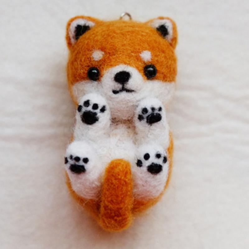 Schafwolle Filz Poke Katze Handgemachtes Materialpaket für Anfänger DIY Wolle Nadelfilzen Simulation Kreative Tiergeschenke