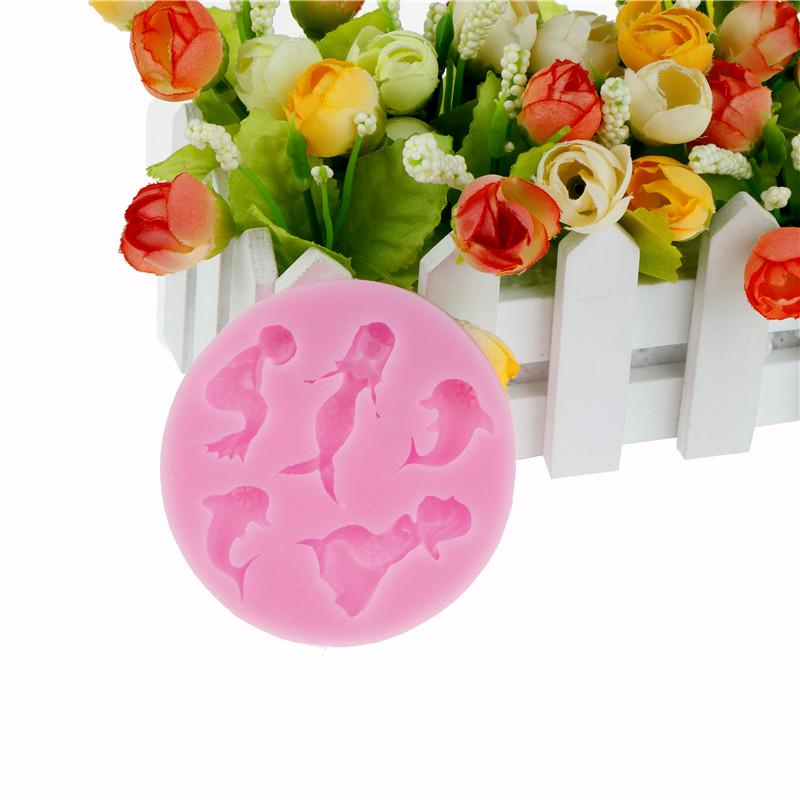 Mermaid Silicone Fondant Cake Mould Decorating Mold Chocolate Baking Tool
