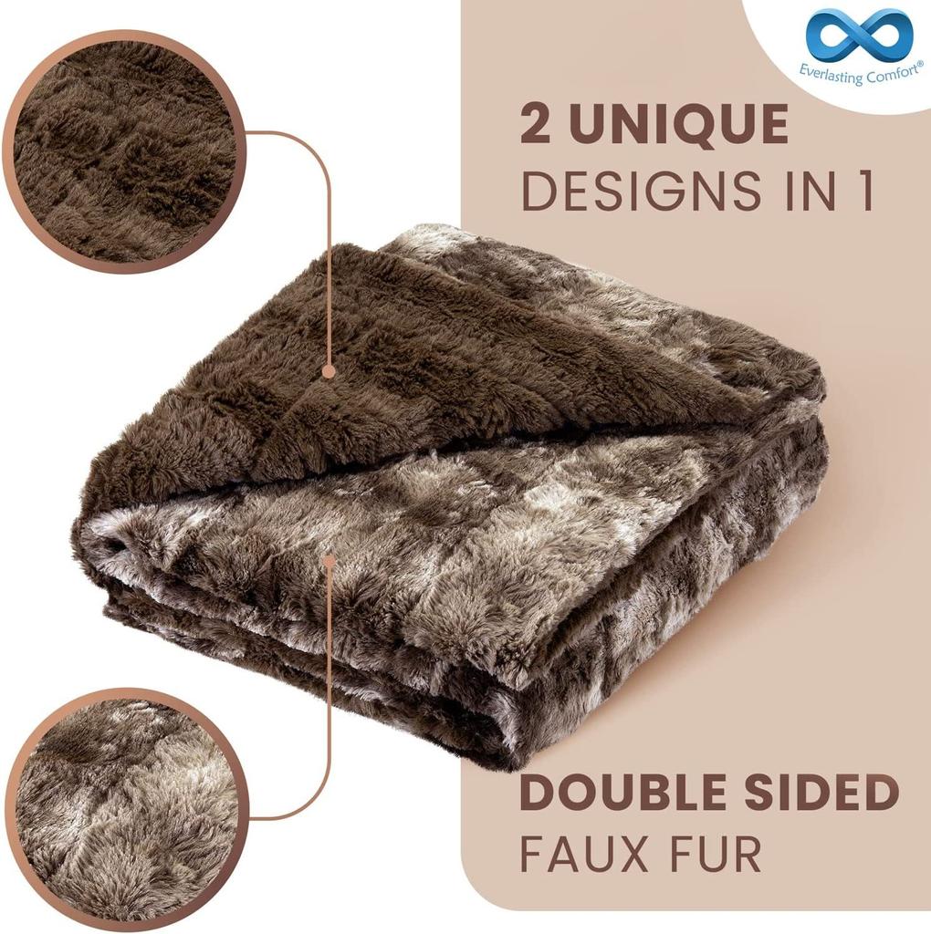 Doppelseitige Decke mit Batikmuster