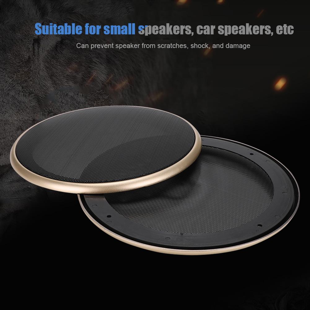 2 pcs 8 inch Audio Speaker Cover Decorative Circle Protective Metal Mesh Cover