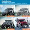 Winch Cover, Waterproof Dustproof Winch Protection Cover With Reflective Ribbon For 8000-13500 Lbs Electric Winch (Black Ribbon)