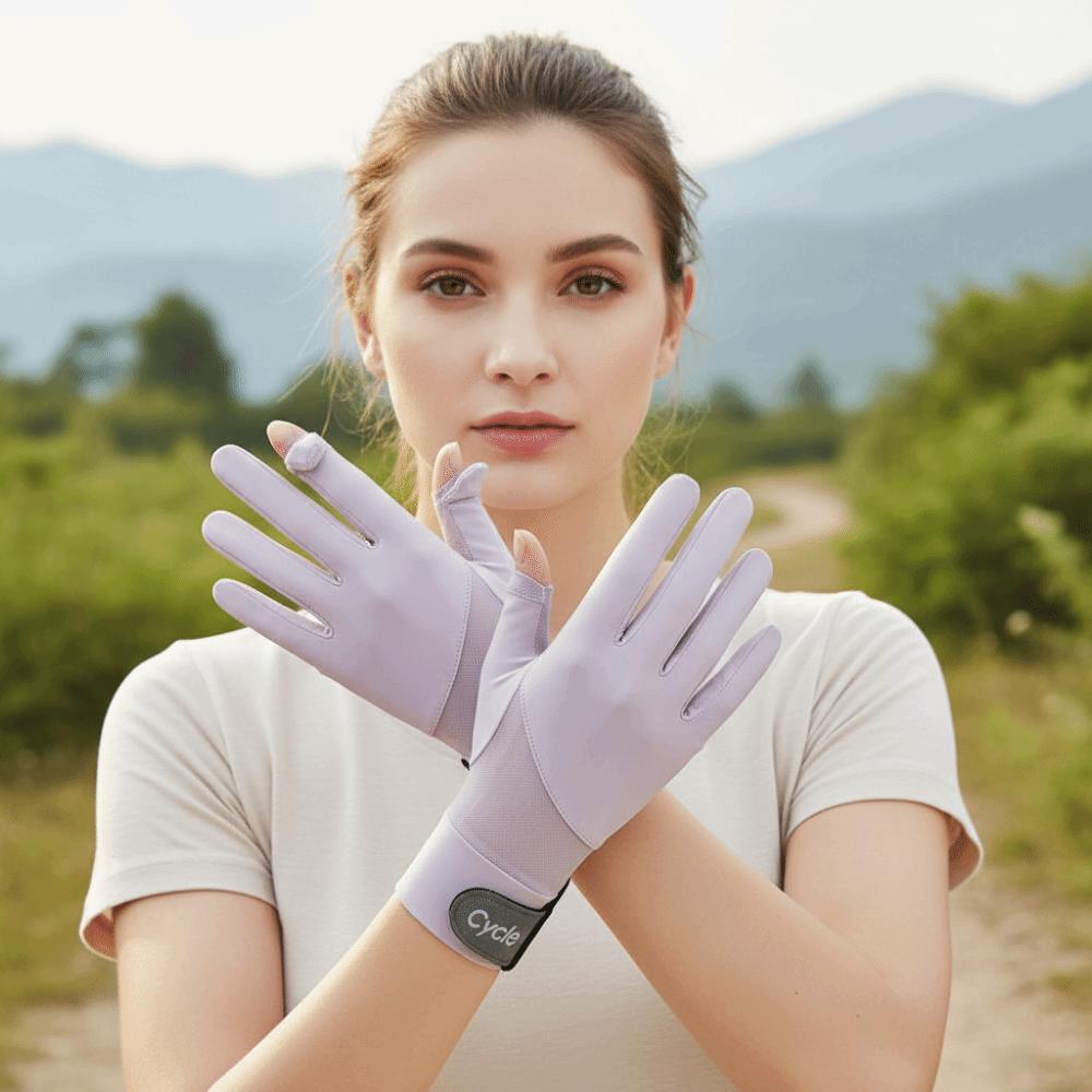 Waterproof Ice Silk Riding Gloves Non-Slip Summer Driving Mittens Sun Protection Gloves Cycling
