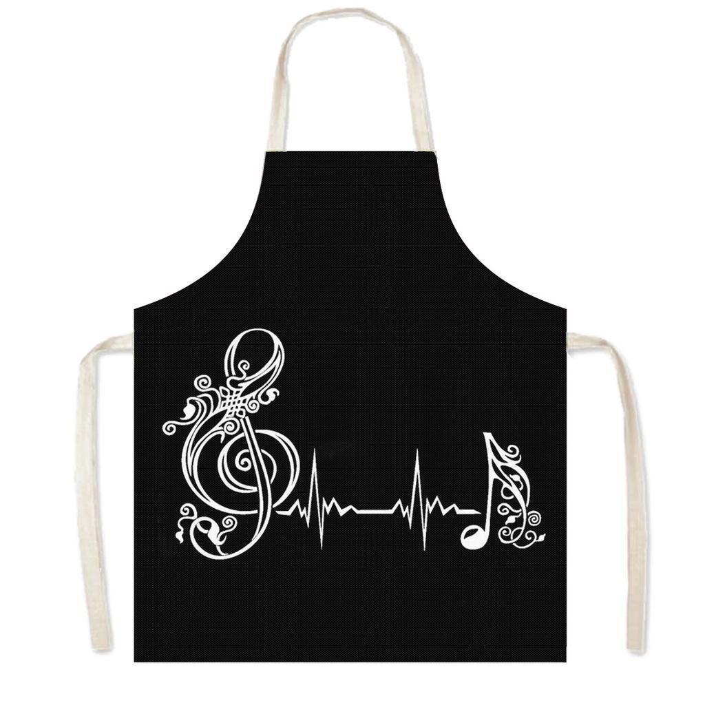 Music Rose Note Print Cooking Aprons Women Nice Lips Household Cleaning Clothing Baking Barber Chef Waiter Kitchen Apron