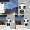 Outdoor 12MP Cameras Wifi IP Three Lens PTZ Auto Tracking Security Protection Smart CCTV Video Icsee Surveillance