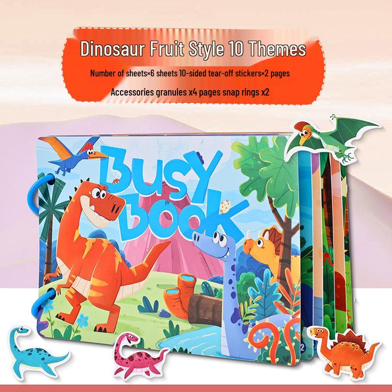 

Детская интерактивная тихая книга с наклейками: Многоразовая игрушка для распознавания объектов и раннего развития