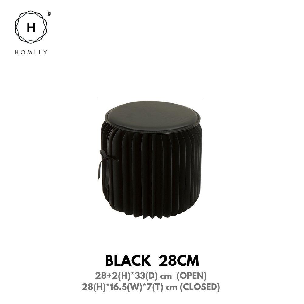 Homlly Eco Craft Paper Foldable Stool Chair with Cushion