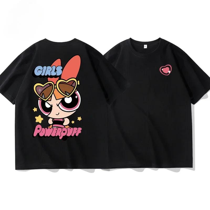 Flying Girls Short-sleeved T-shirt Men's and Women's Casual Loose 100% Cotton Short-sleeved Sports Top