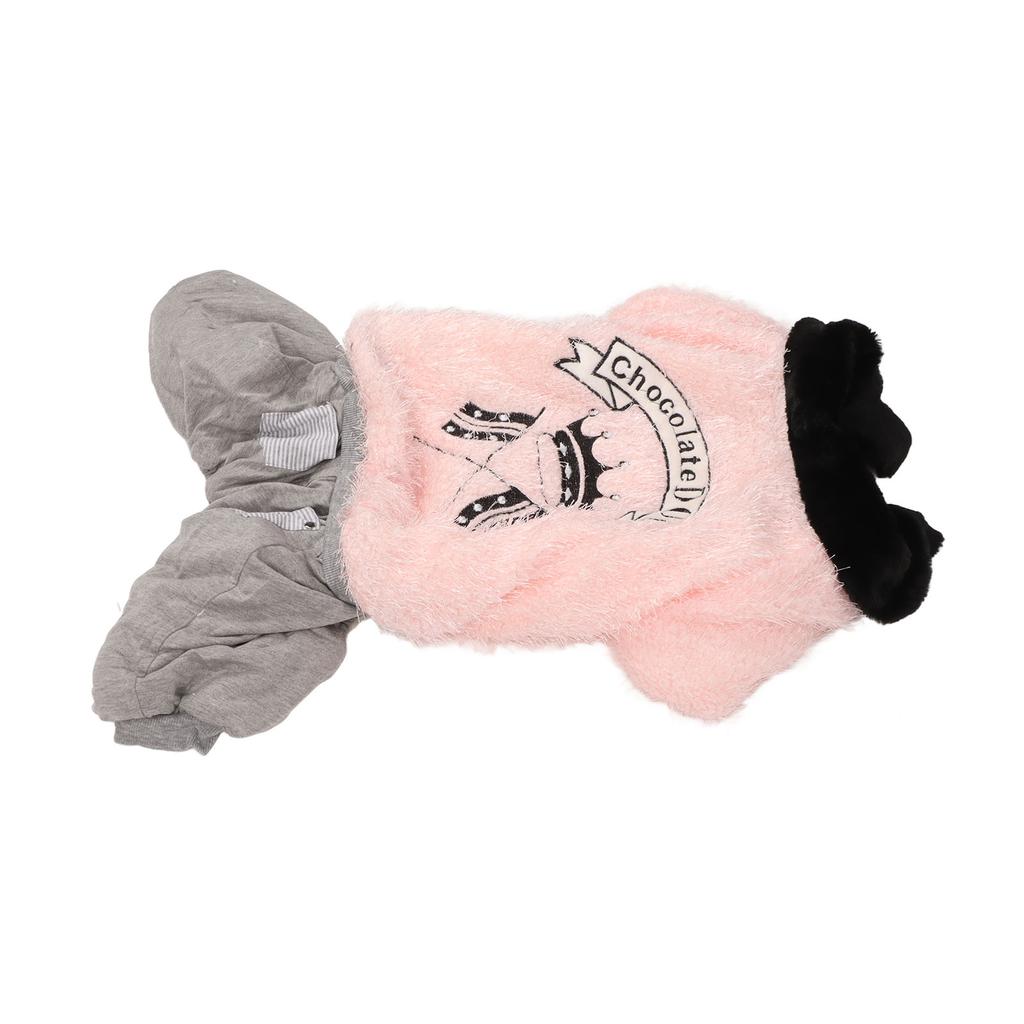 Dog Winter Clothes Plush Warm Thick 4 Legged Cute Pet Cold Weather Outfit for Medium Large Dogs