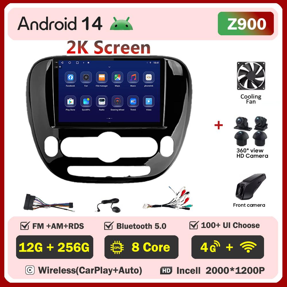 For KIA Soul 2013-2019 Car Radio Player Car Carplay Screen Autoradio Mirror Link Car Intelligent Systems Touch Screen AutoMotive