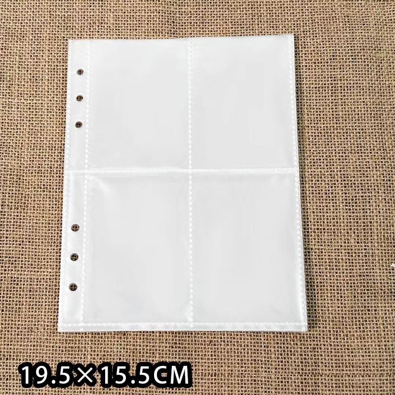 A5 Sakura PU Leather Loose-Leaf Planner with Detachable Pages and 4-Grid Card Holder Notebook