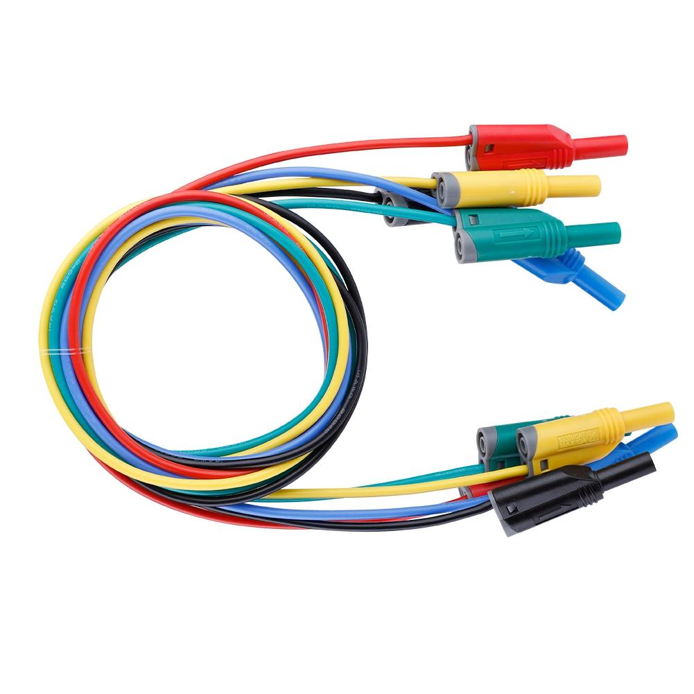 5pcs P1050 1 4mm Banana Plug Safety Soft Silicone Wire Stack Test 14AWG for Multimeter