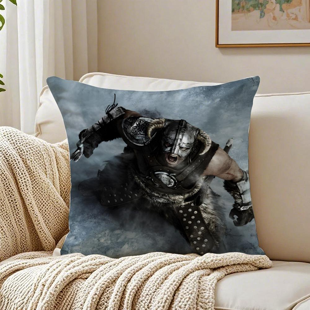 Game OpenWorld The EElder SScrolls V Cushion Cover Pillowcase Antidustmite living Room Sofa Decor Cushion Room