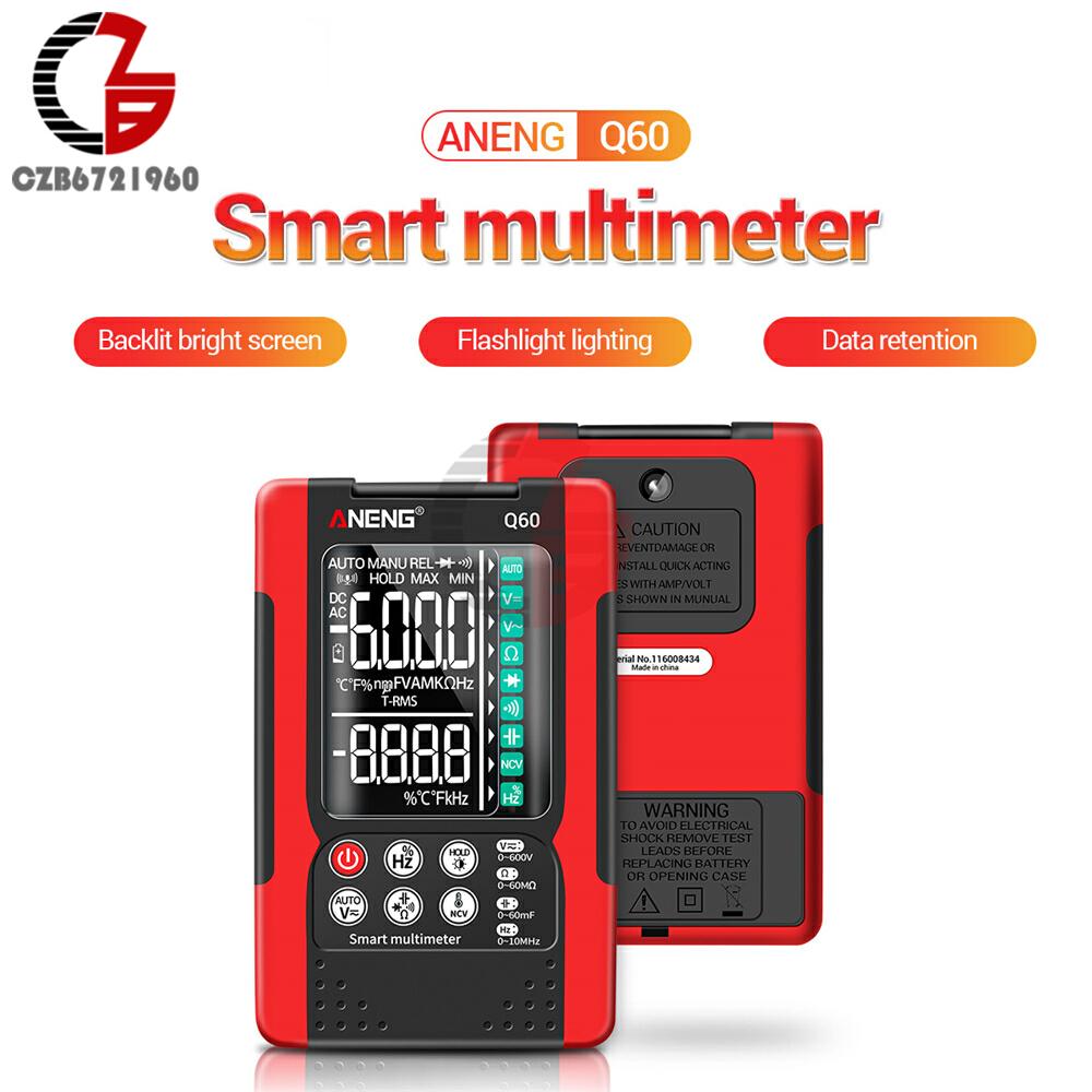 Q60 Handheld Digital Multimeter LCD Backlight Portable AC/DC Ammeter Voltmeter Ohm Voltage Tester Meter Multimetro