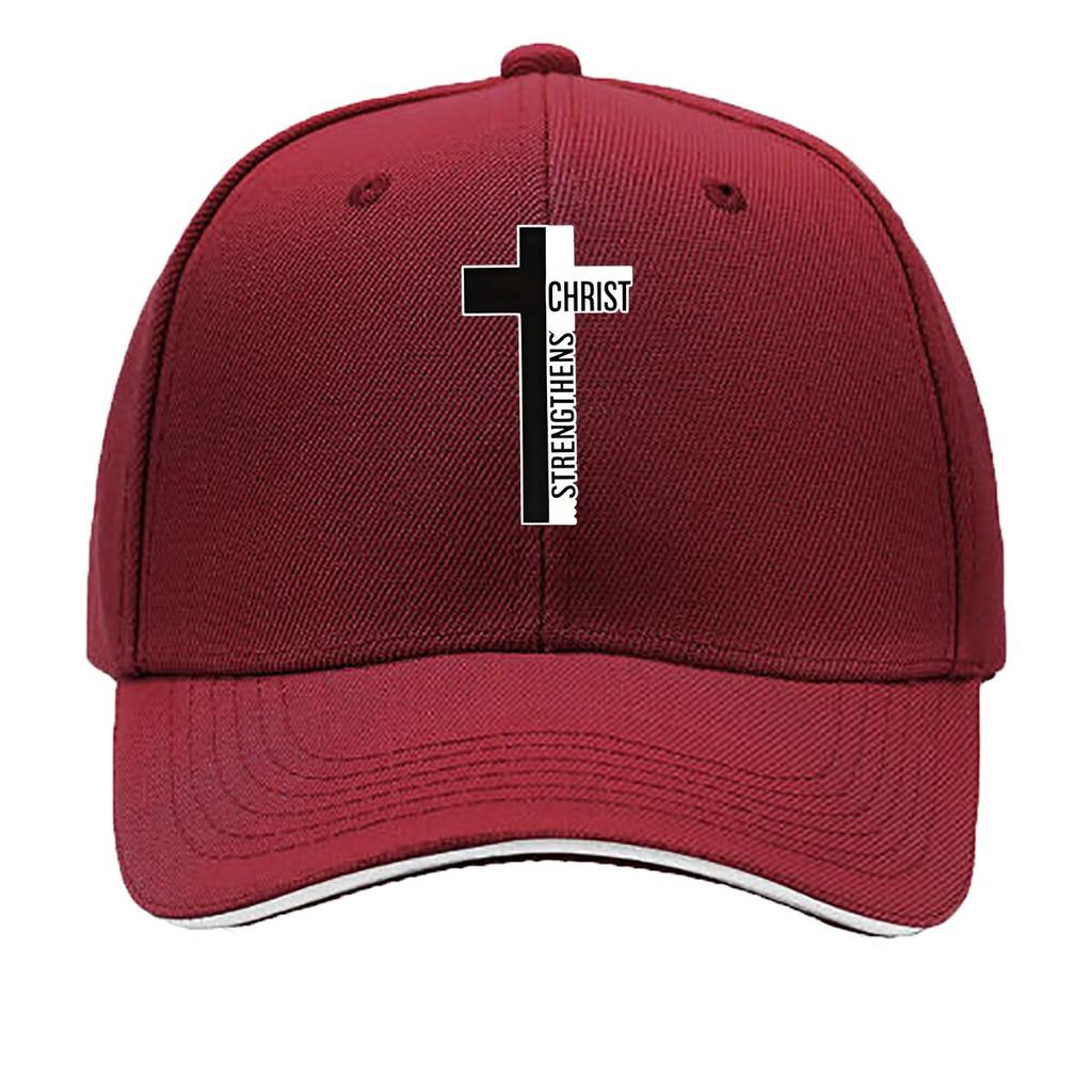 Unisexs Stylish Adjustable Baseball Cap with Cross Letter Print Breathable for Outdoor Activitie Sandwich Baseball Cap