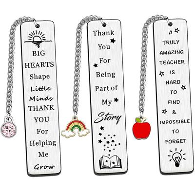 Stainless Steel Metal Leaf Pendant Bookmark Student Teacher Gift Read Home Bookmark Learn Supplies Teachers Day Gift