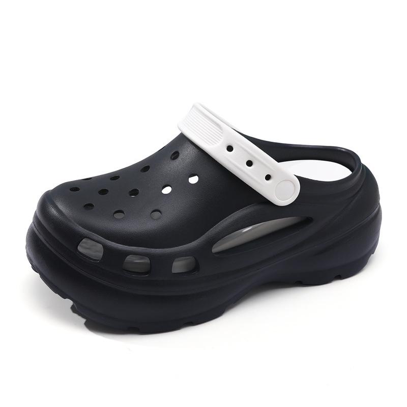 Women's Outdoor Anti-Slip Odor-Resistant Thick-Soled Height-Boost Color-Block Sandals & Summer Slippers