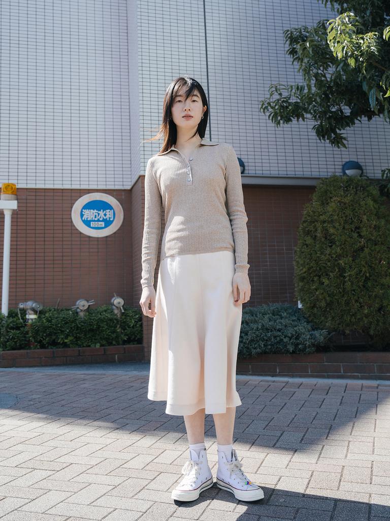 REPLAIN Boucle Flare Skirt