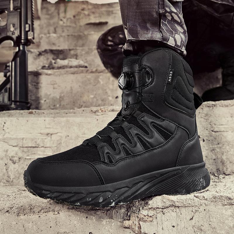 

2025 large size 39--46 men s shoes hiking boots tactical desert tooling boots men s 39 чорний