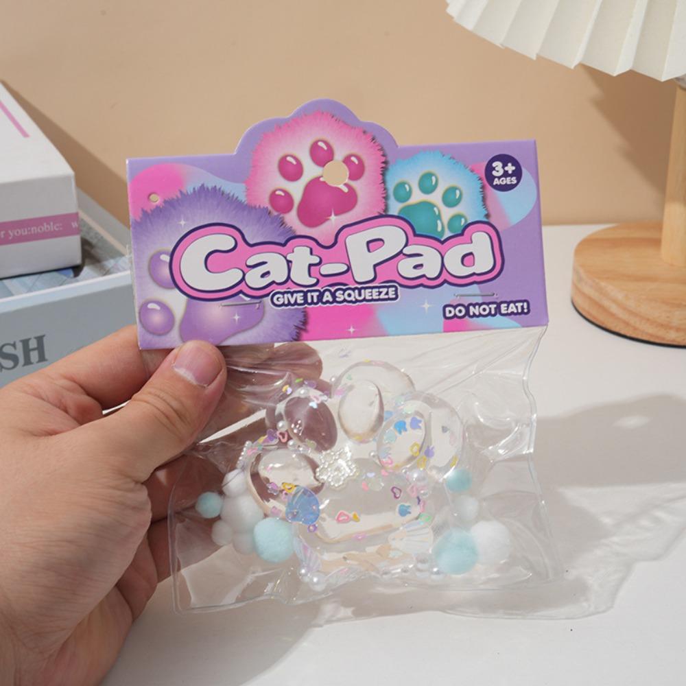 Sticky Squeeze Cat Paw Toys Slow Rising Amethyst Cat Paw Cute Slow Rebound Toy