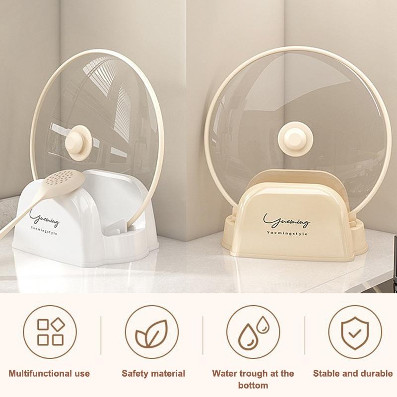 1 Stück Multifunktionales Kunststoff Küchenarbeitsplatten-Aufbewahrungsregal Haushalt Suppenlöffel Topfdeckel Aufbewahrungsregal