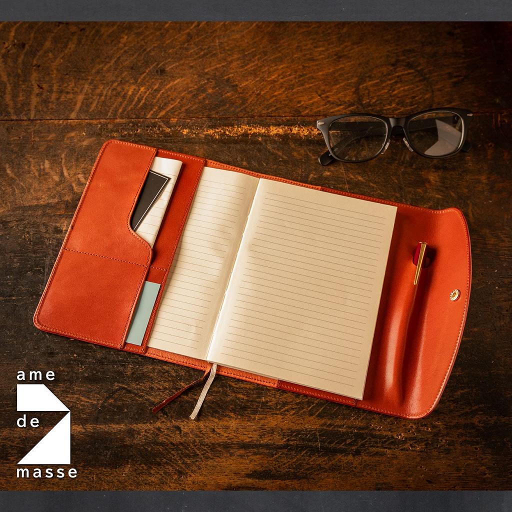 DE Notebook Tochigi Genuine Made In B6 Simple Pen R Brown [AM MASU] Cover, Leather, Leather, Japan, Size, Design, Holder, Adult, SC-028
