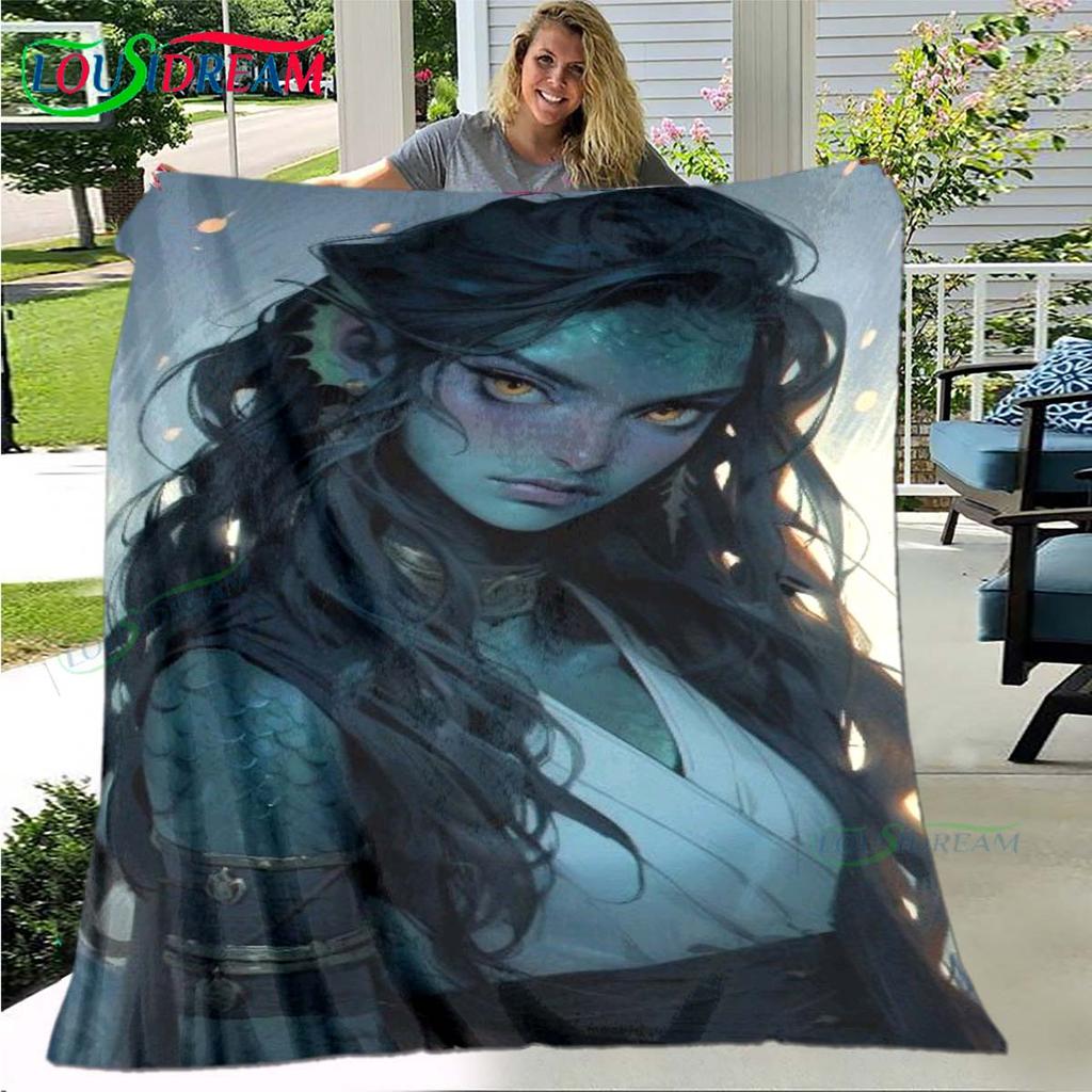 Game Sexy Cartoon Night Elf Soft Blanket Sports Living Room Bedroom Sofa Bed Blanket Gift Travel Office Lunch Break Blanket