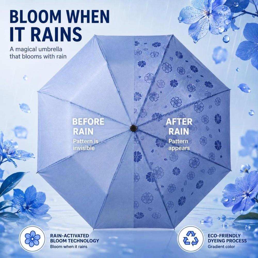 Thickened Construction Automatic Umbrella Windproof Rain Umbrella Automatic Rain Umbrella  Women