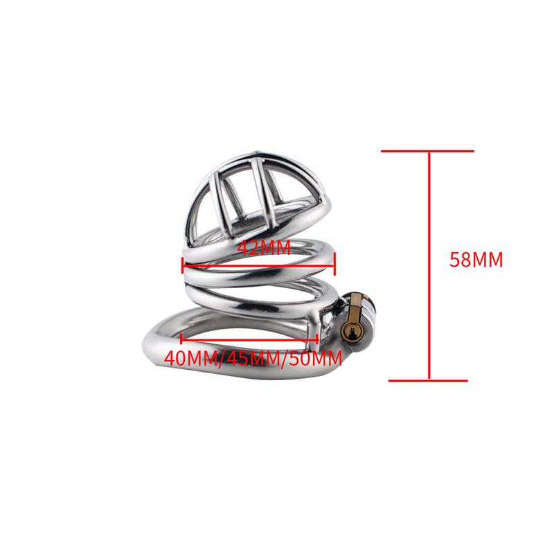 Men's Metal Chastity Cage BDSM Training Anti-Cheating Erotic Micro Punishment Toy