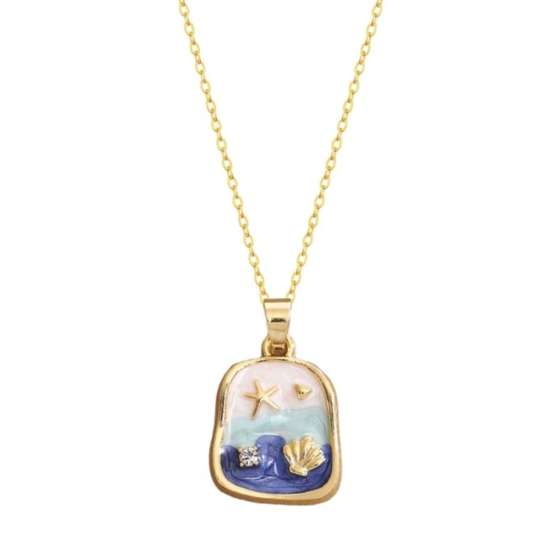 Artistic Blossomy Bivalve Charm Necklace 10 Artisanal Designs Additional Metal Mixture Jewelry Perfect For Gifting Instances