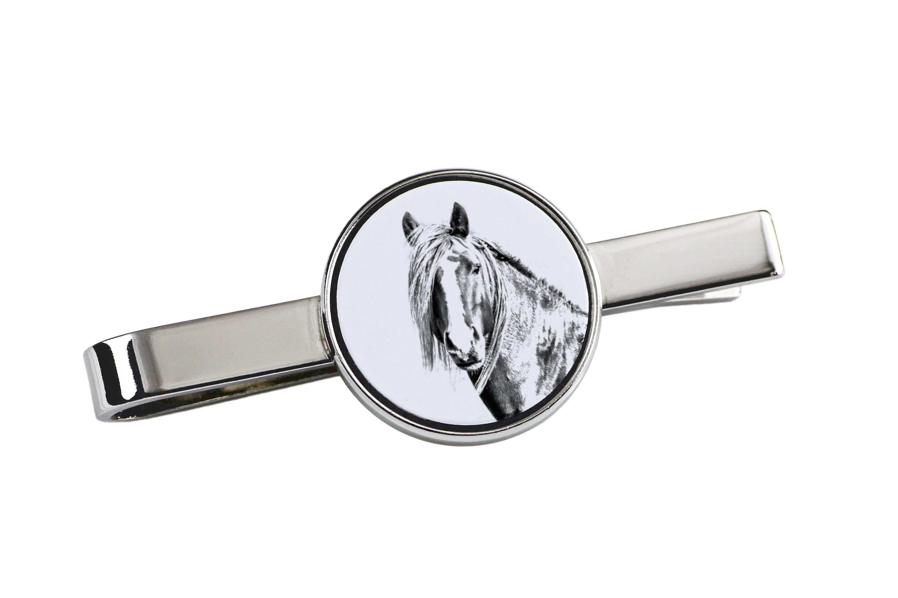 

Canadian Horse - tie clip with a horse, personalized tie clip, a unique gift for a man from the Art-Dog brand срібний