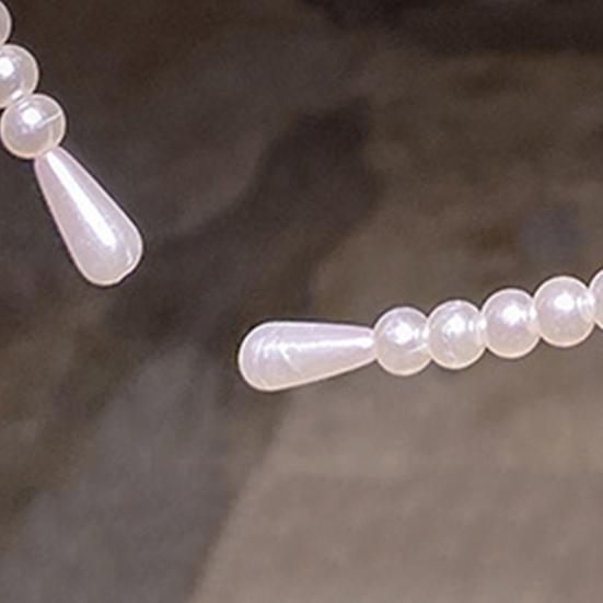 Fashion Women Hair Hoop Handmade Non-slip Faux Pearls Headband Accessory for Wedding