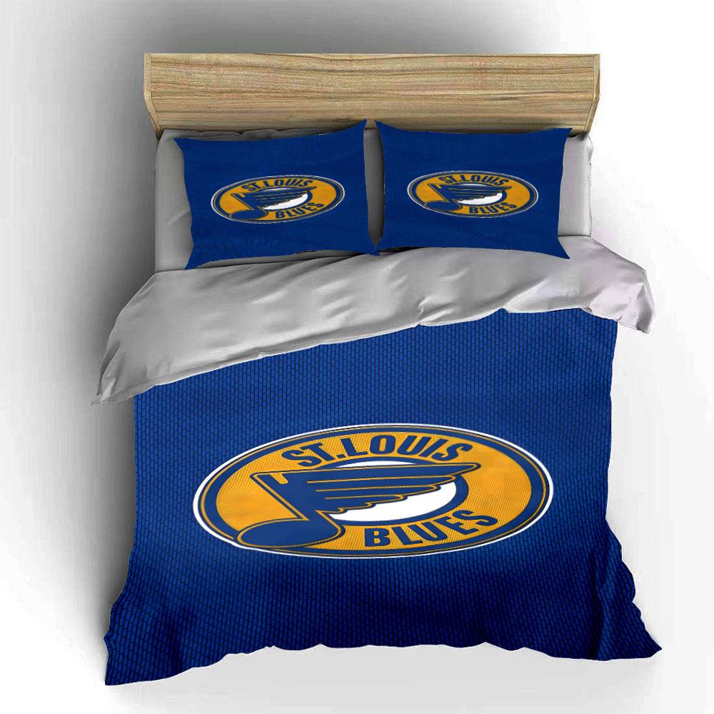 "St. Louis Blues Logo Bedding Design" Print Bedding Set Duvet Cover Pillowcases (1* Duvet Cover 2* Pillowcases Do Not Include Comforter)