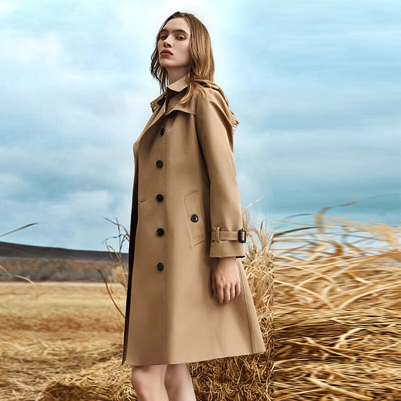 Vanzhen Women's Mid-Length Double-Breasted Trench Coat