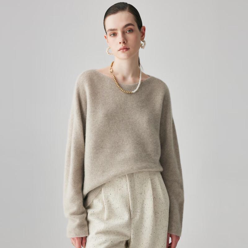 Paro Women s 100% Cashmere Round Neck Chunky Knit Sweater L 165/105