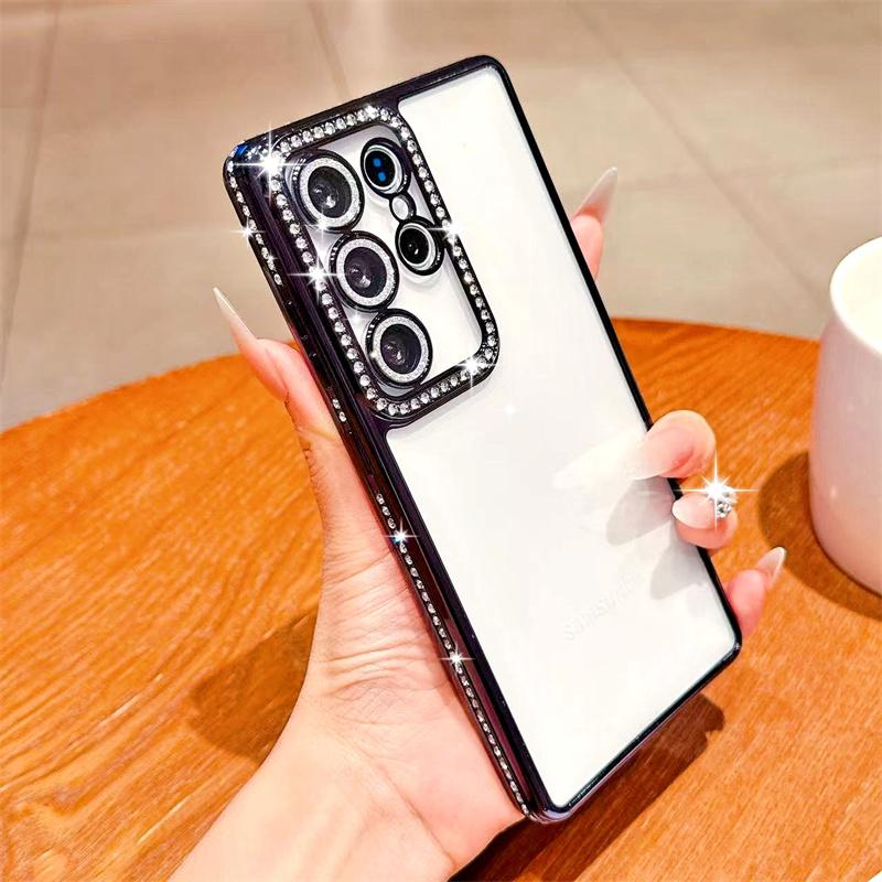 Glitter Diamant Etui for Samsung Galaxy S25 Edge S23 Ultra S24 FE A56 A36 A26 A16 A55 A35 A25 A15 A54 A34 A14 Deksel iPhone 16 15 Pro Max 14 Plus 13 12